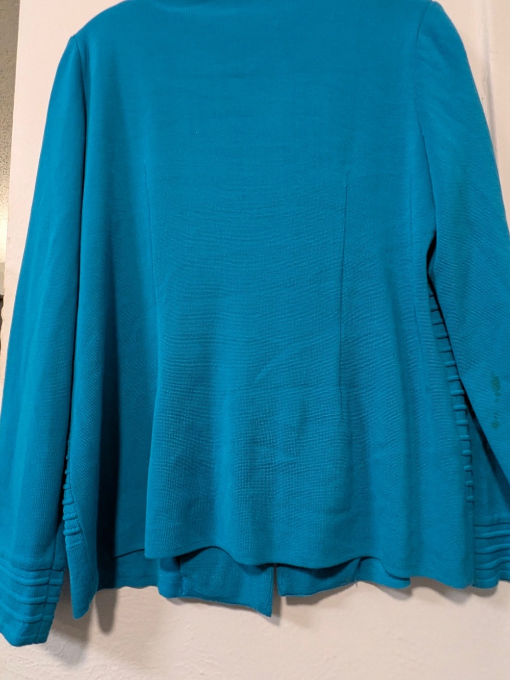 Misook Turquoise Ribbed Button-Front Cardigan - Picture 10 of 11